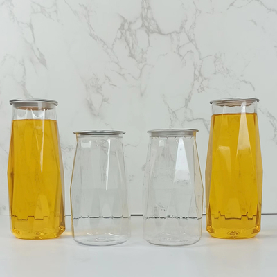 Wadah Penyimpanan Jus Makanan Ringan 0,5 Liter Dengan Tutup Snap Toples Penyimpanan PET