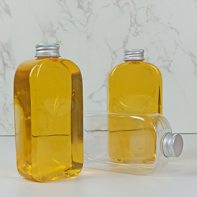 400ml PLA Botol Air Datar Dengan Tutup Minuman Bening